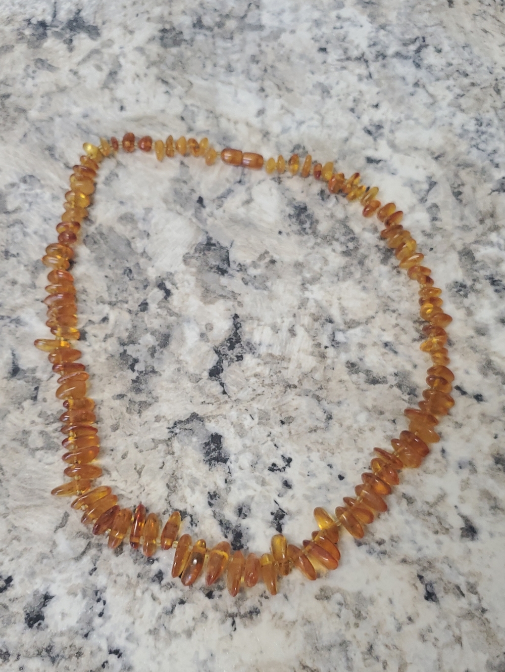 Amber Bead Necklace - Honey Gold Women Jewelry